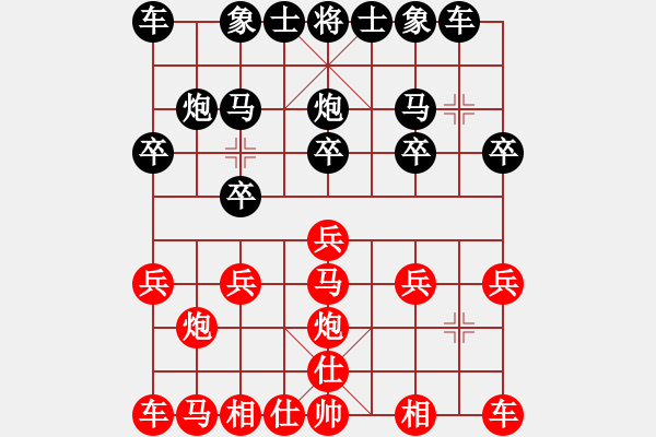 象棋棋譜圖片：吉祥虎[紅] -VS- 橫才俊儒[黑] - 步數(shù)：10 