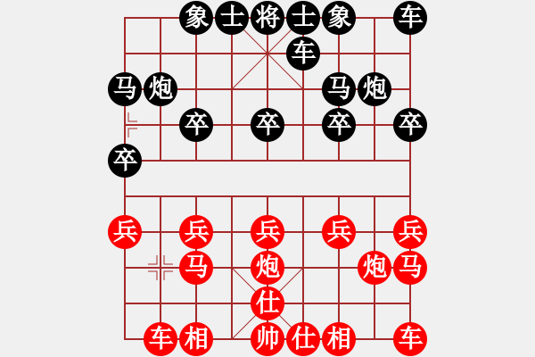 象棋棋譜圖片：橫才俊儒[紅] -VS- 你好啊！[黑] - 步數(shù)：10 