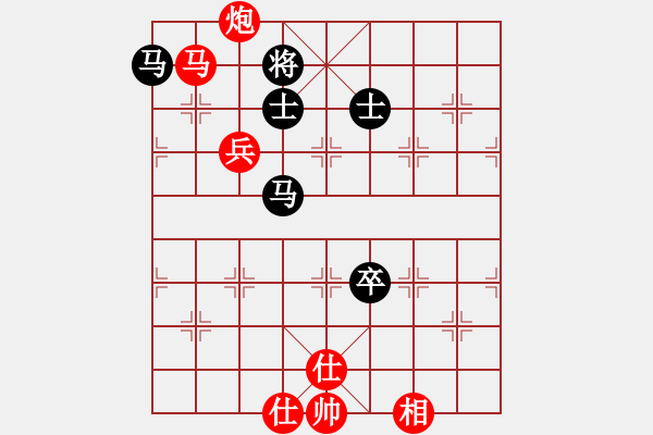 象棋棋谱图片：第106局 马炮兵单缺相胜双马卒双士（四） - 步数：43 