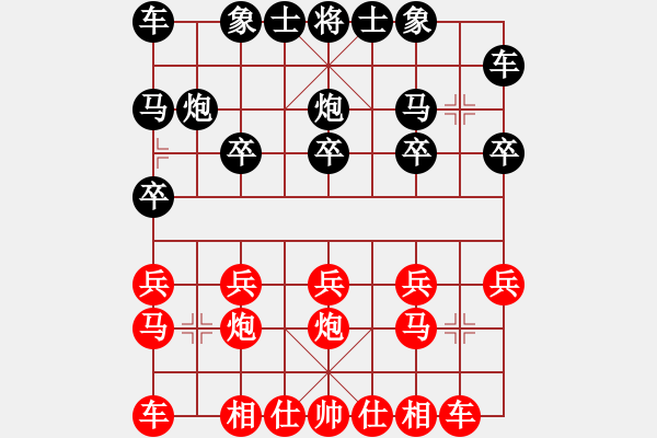 象棋棋譜圖片：天王[紅] -VS-行者必達 [黑] - 步數(shù)：10 