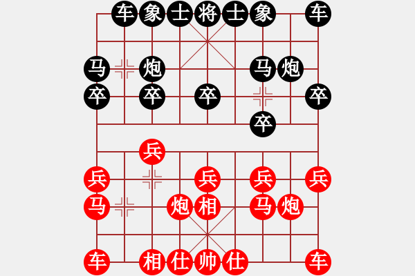 象棋棋譜圖片：L行云C流水H紅負(fù)葬心【起馬轉(zhuǎn)仕角炮對(duì)進(jìn)７卒】 - 步數(shù)：10 