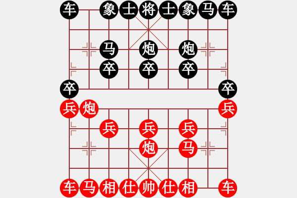 象棋棋譜圖片：芳草的承諾[紅] -VS- ゞ★-白云 [黑](鐵19兵對(duì)局) - 步數(shù)：10 