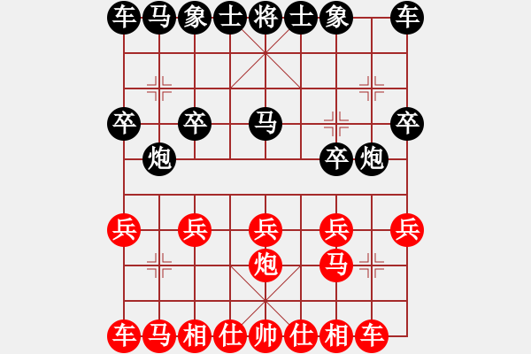 象棋棋譜圖片：中炮對(duì)河頭堡壘 - 步數(shù)：10 