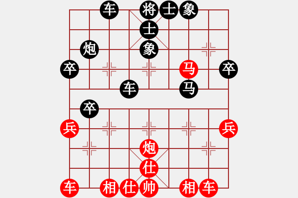 象棋棋譜圖片：對(duì)不起，沒(méi)有找到你輸入的編號(hào)對(duì)應(yīng)的棋局 - 步數(shù)：40 