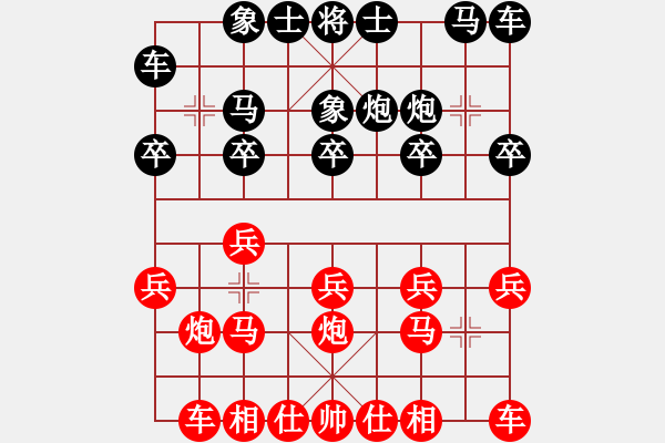 象棋棋譜圖片：2023.3.5.9中級(jí)場(chǎng)先勝起馬局對(duì)過宮炮 - 步數(shù)：10 