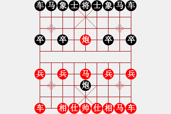 象棋棋譜圖片：初級棋士 VS 象棋愛好者 - 步數(shù)：10 