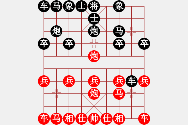 象棋棋譜圖片：groseadler紅和葬心〖順炮緩開車局〗 - 步數(shù)：10 