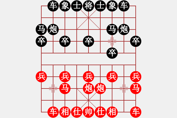 象棋棋譜圖片：周青勝l-士角炮對進(jìn)7卒-20210810 - 步數(shù)：10 