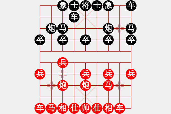 象棋棋譜圖片：七★以棋會(huì)友[紅] -VS- 我是王甲[黑] - 步數(shù)：10 