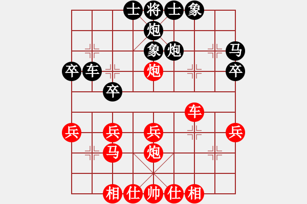 象棋棋譜圖片：菲律賓象棋協(xié)會(huì) 林上飄 和 平陽(yáng)縣象棋協(xié)會(huì) 張翔 - 步數(shù)：30 