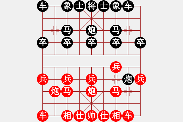 象棋棋譜圖片：1 過宮炮 - 步數(shù)：10 