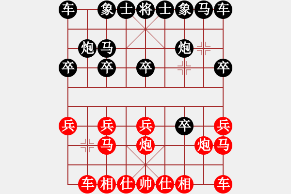 象棋棋譜圖片：★龍口浪子★[紅] -VS- 泰然居士[黑] - 步數(shù)：10 