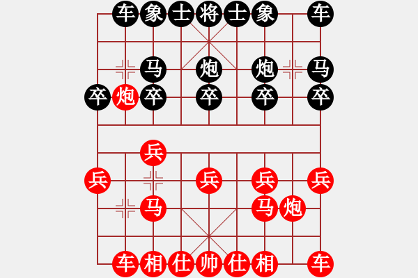 象棋棋譜圖片：2021.8.20.6途游五分鐘先勝仙人指路對右中炮 - 步數(shù)：10 