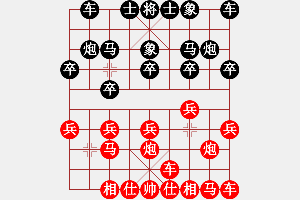 象棋棋譜圖片：仙居 王紹明 紅先勝 溫嶺 鐘云貴 - 步數(shù)：10 