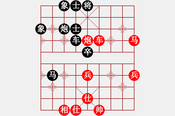 象棋棋譜圖片：葬心紅勝了了…【五七炮互進三兵對屏風(fēng)馬邊卒右馬外盤河 紅左橫車對黑兌邊卒】 - 步數(shù)：90 