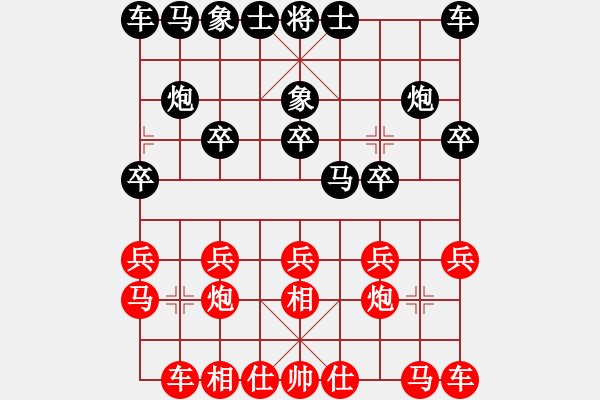 象棋棋譜圖片：行者必達(dá)[紅] -VS- 聽雨[黑] - 步數(shù)：10 