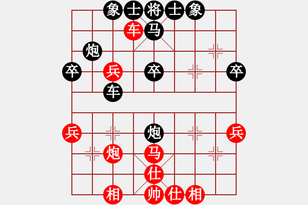 象棋棋譜圖片：特警隊(duì)長(zhǎng)(4段)-負(fù)-逍徭似神仙(1段) - 步數(shù)：40 