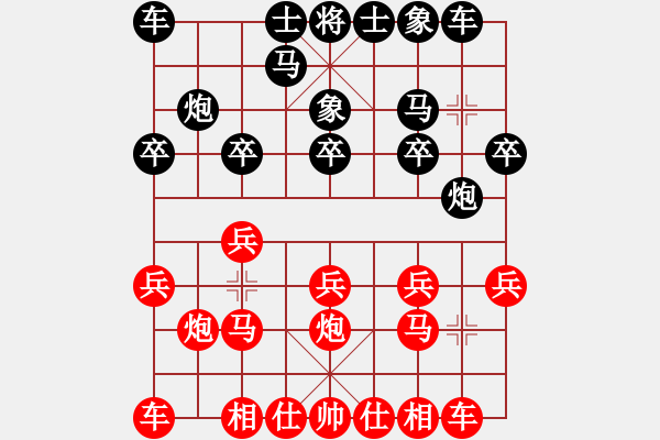 象棋棋谱图片：2014.10.10.2甄永强先和李洪志 - 步数：10 