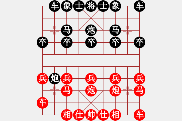 象棋棋譜圖片：20170311 后負(fù)高明飛 中炮橫車邊馬對小列手炮 - 步數(shù)：10 