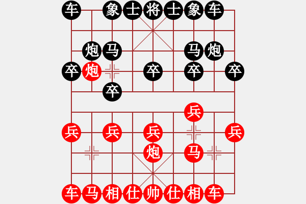 象棋棋譜圖片：五八炮三兵中屏 - 步數(shù)：9 