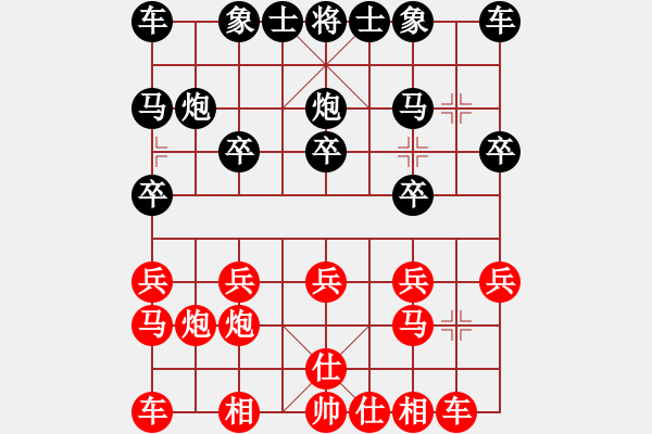 象棋棋譜圖片：嫡系韓竹庫(kù)(日帥)-和-二核旋風(fēng)炮(日帥) - 步數(shù)：10 