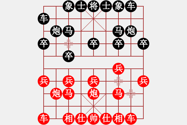 象棋棋譜圖片：測(cè)評(píng)24 起馬轉(zhuǎn)中炮經(jīng)典布局 - 步數(shù)：10 