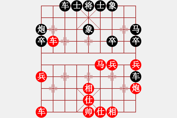 象棋棋譜圖片：151001 第7輪 第2臺(tái) 汪志祥(檳) 和 彭詩(shī)圣(隆) - 步數(shù)：40 