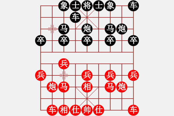 象棋棋譜圖片：呵呵呵[2594271609] -VS- 橫才俊儒[292832991] - 步數(shù)：10 