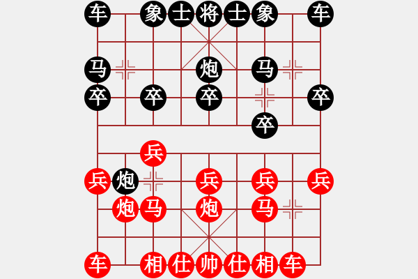 象棋棋譜圖片：弈天棋緣 枯榮六段 先負(fù) 我 - 步數(shù)：10 