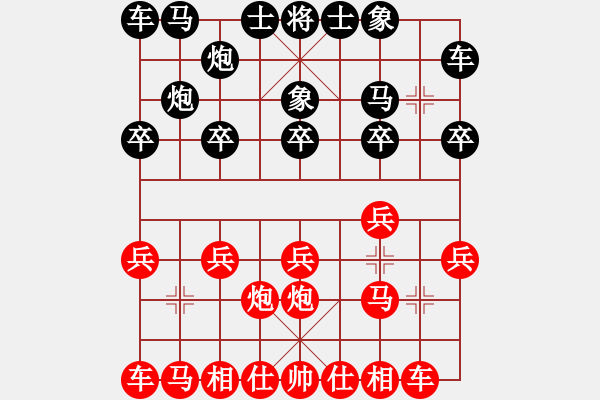 象棋棋谱图片：阿空(3段)-胜-黄笑(3段) - 步数：10 