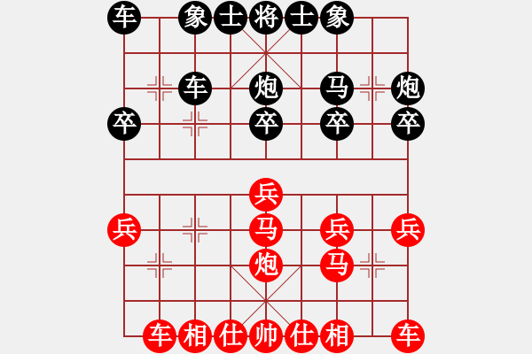 象棋棋譜圖片：萬(wàn)春林     先勝 朱祖勤     - 步數(shù)：20 