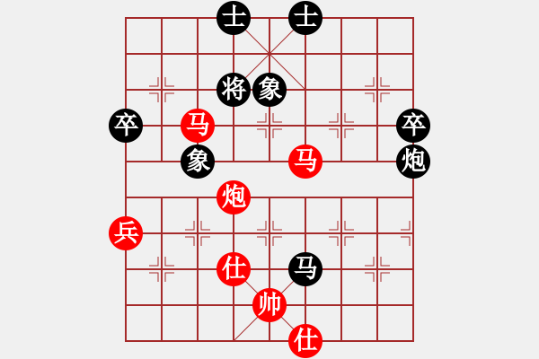 象棋棋譜圖片：傲月畫君子(8段)-勝-武林外傳(9段)五七炮對(duì)屏風(fēng)馬進(jìn)３卒右馬外盤河 - 步數(shù)：85 