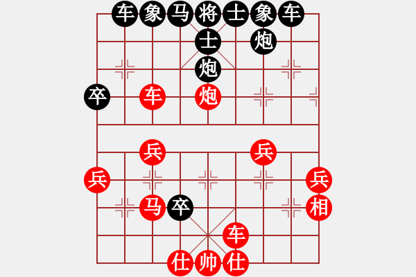 象棋棋譜圖片：小小逍[18236053] -VS- 市象棋冠軍[1050931359] - 步數(shù)：40 