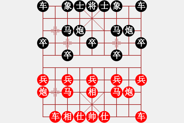 象棋棋譜圖片：2018.12.7.2五分鐘后勝8-3飛相局對士角炮.pgn - 步數(shù)：10 