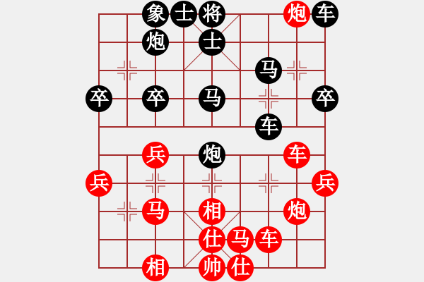 象棋棋譜圖片：2--2---紅先勝--雙車(chē)馬炮三兵--車(chē)三進(jìn)二 - 步數(shù)：0 