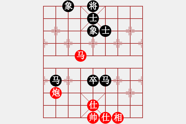 象棋棋譜圖片：對(duì)弈不亦樂(lè)乎紅和葬心〖起馬轉(zhuǎn)邊炮對(duì)進(jìn)７卒〗 - 步數(shù)：90 