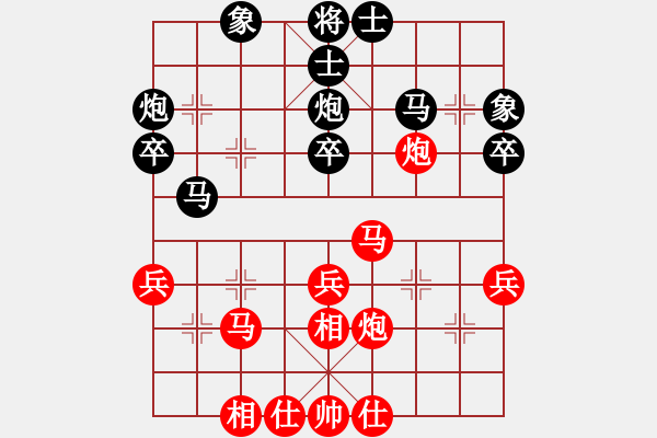 象棋棋譜圖片：列炮局（我先勝Q(mào)Q校尉） - 步數(shù)：40 