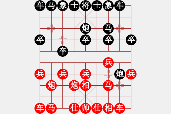 象棋棋譜圖片：博弈翁[506965587] -VS- ︻ ▇◤[1242800400] - 步數(shù)：10 