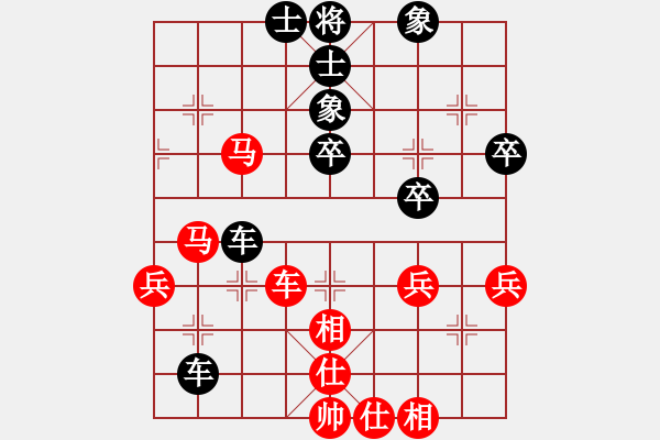 象棋棋譜圖片：朱健紅和葬心〖中炮巡河炮對(duì)屏風(fēng)馬 黑飛右象〗 - 步數(shù)：60 