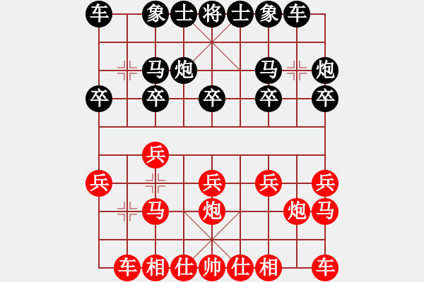 象棋棋譜圖片：風(fēng)雨飄飄(8段)-和-天涯舞劍塵(9段)五七炮對(duì)反宮馬 - 步數(shù)：10 