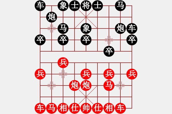 象棋棋譜圖片：鴛鴦炮：雙車縱橫 以少勝多 - 步數(shù)：10 