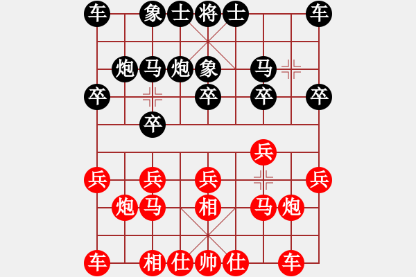 象棋棋譜圖片：齊魯象棋聯(lián)盟基地 棗莊李芳 先勝 王文義 - 步數(shù)：10 