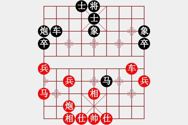 象棋棋譜圖片：[1]炮二平五    [2]馬8進7 - 步數(shù)：50 