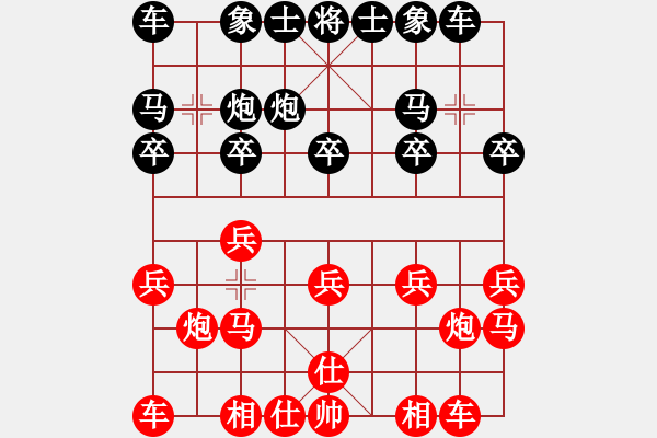 象棋棋譜圖片：上仕局（黑勝） - 步數(shù)：10 