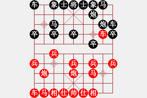 象棋棋譜圖片：鴛鴦炮后負WXZ：雙車雙炮攻殺乏術 士象殘破難防超時 - 步數(shù)：10 