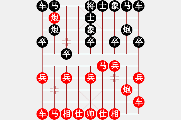 象棋棋譜圖片：nxyc(5段)-和-野夫(3段) - 步數(shù)：10 