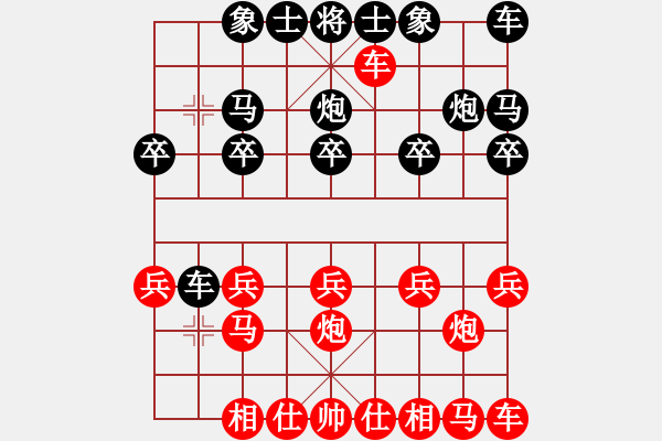 象棋棋譜圖片：橫才俊儒[紅] -VS- 小豬快跑[黑] - 步數(shù)：10 