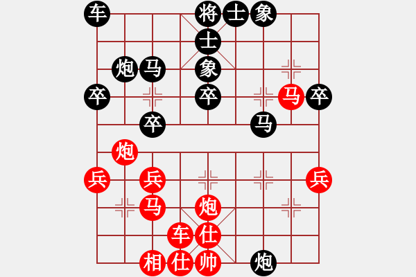 象棋棋譜圖片：縣級棋手(3段)-勝-金天河水(1段) - 步數(shù)：30 