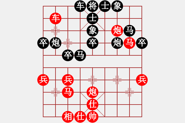 象棋棋譜圖片：縣級棋手(3段)-勝-金天河水(1段) - 步數(shù)：40 