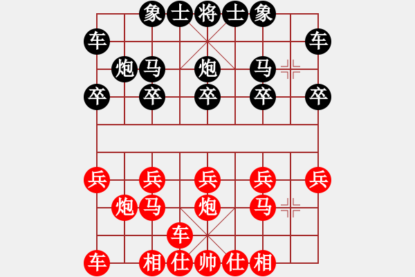 象棋棋譜圖片：橫才俊儒[292832991] -VS- 下等人[784554839] - 步數(shù)：10 